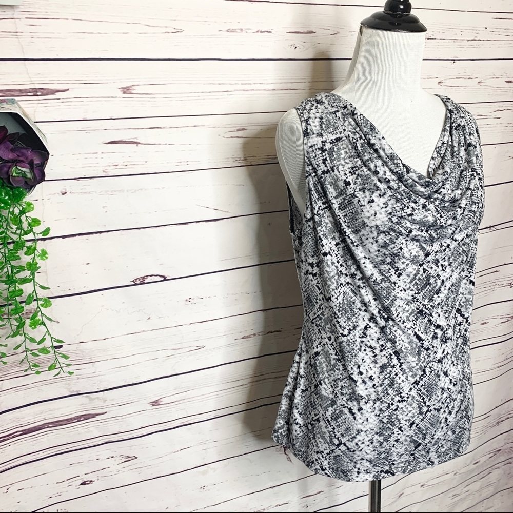 Calvin Klein Black & White Python Print Sleeveles… - image 3